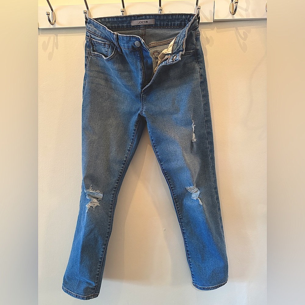 Joe’s high rise slim straight leg jeans